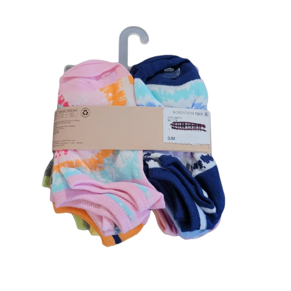CAPELLI 20 Pair Multicolor/Print No Show Socks Size S/M